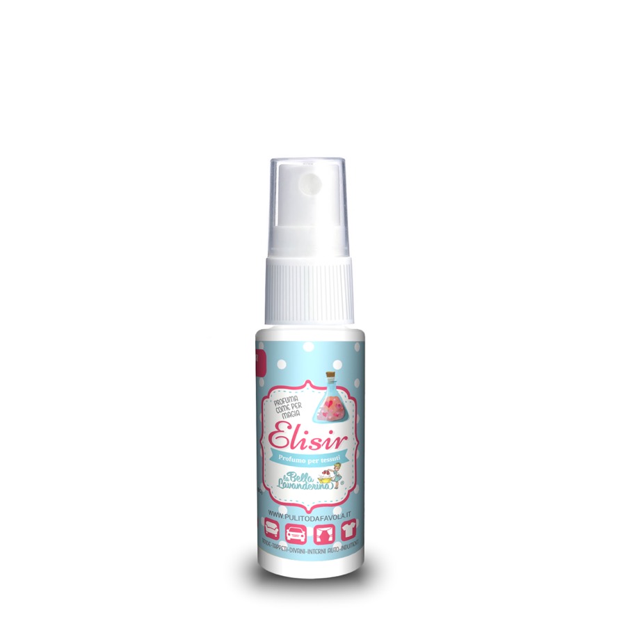 Spray deodorante profumo per tessuti elisir